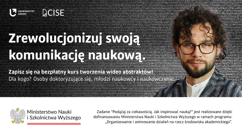 Baner informacyjny ze zdjęciem portretowym dra Gogóla